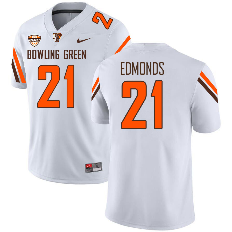 Bowling Green Falcons #21 Chris Edmonds College Football Jerseys Stitched Sale-White